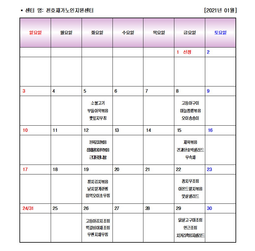 2021�� 1�� �ܿ�ö ��ľ�� ����޽�(�ع������) �߰����� �Ĵ�ǥ